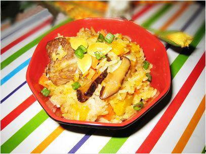 南瓜排骨饭成人做法视频,家常美味，营养均衡的快手家常菜